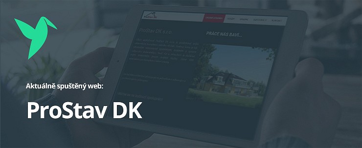 Aktuálně spuštěný web: ProStav DK